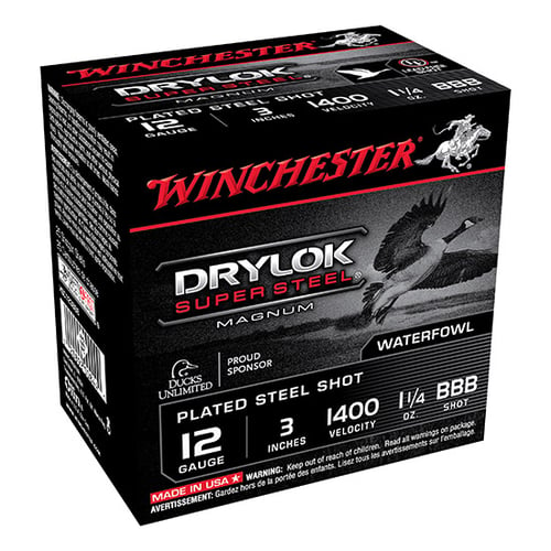 Winchester XSC123BBB Super-X Drylok Super Steel Shotshell 12 GA, 3 in